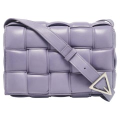 Bottega Veneta Lavender Padded Leather Cassette Shoulder Bag