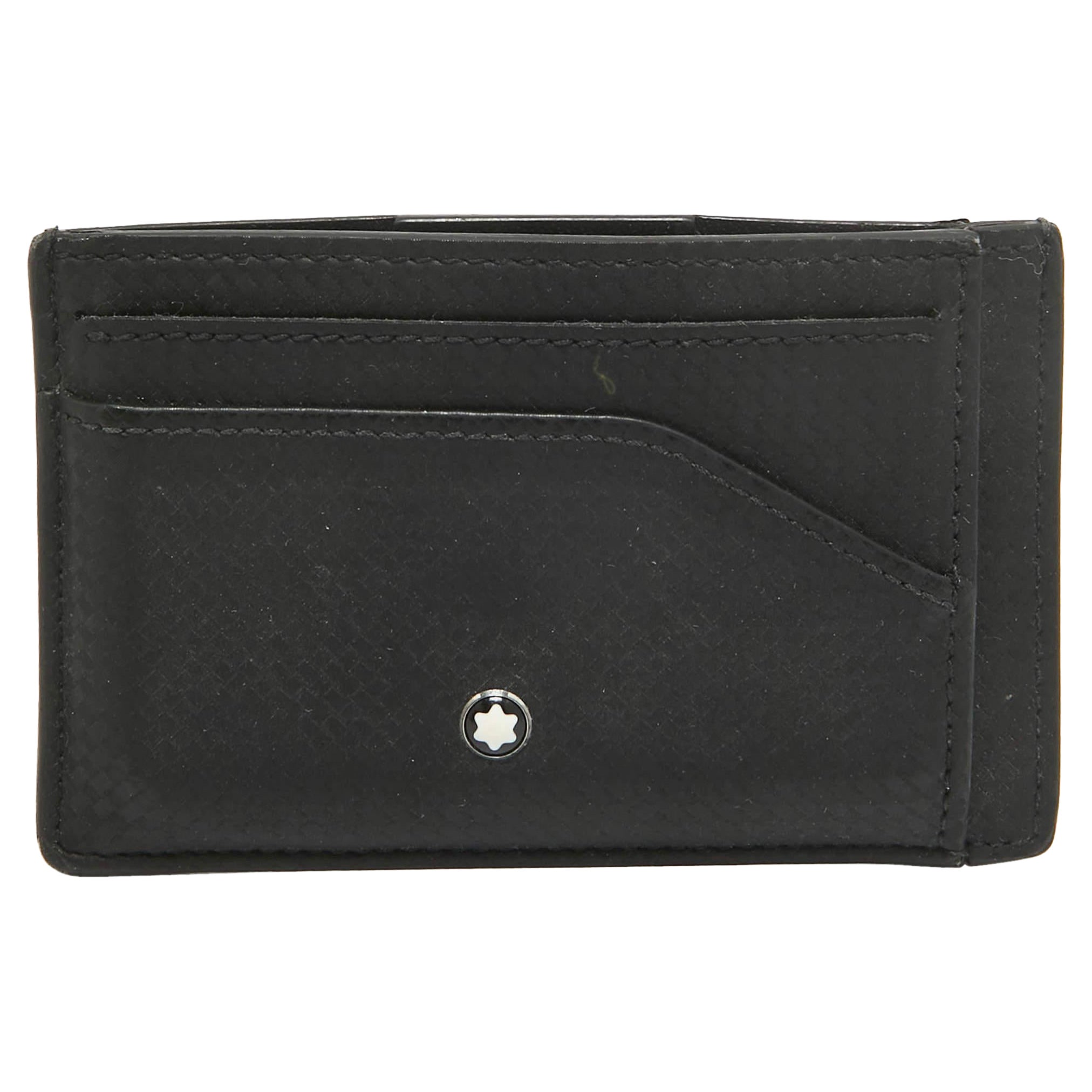 Montblanc Black Leather Extreme 2.0 Card Holder For Sale