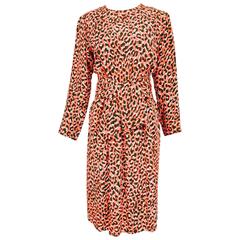 Yves Saint Laurent Rive Gauche button back wrap waist dress 1980s 5
