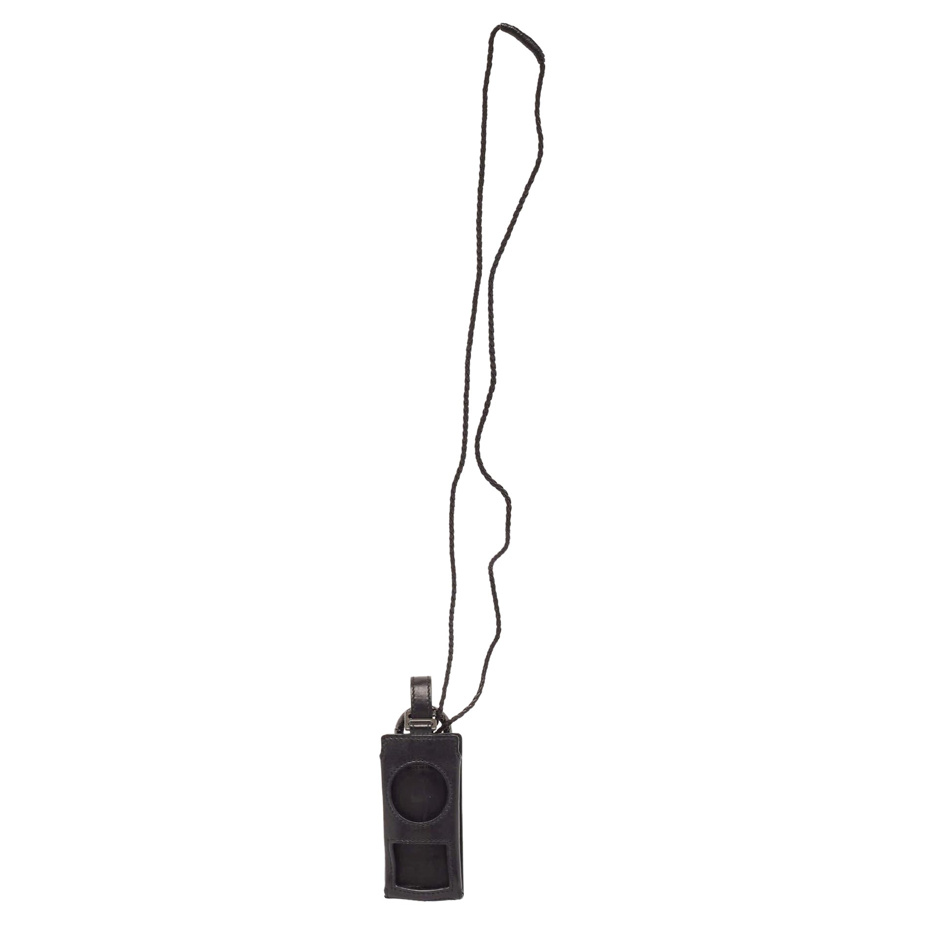 Custodia per iPod Nano in pelle nera Bottega Veneta