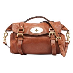 Petit cartable Alexa en cuir Brown de Mulberry