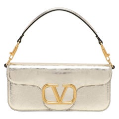 Valentino Gold Leather Loco Shoulder Bag