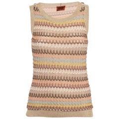Missoni Multicolor Patterned Knit Tank Top S