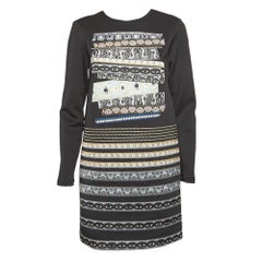 Kenzo Black Jersey Eye Patch Detail Mini Dress M