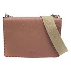 Fendi Old Rose Selleria Leather Messenger Bag