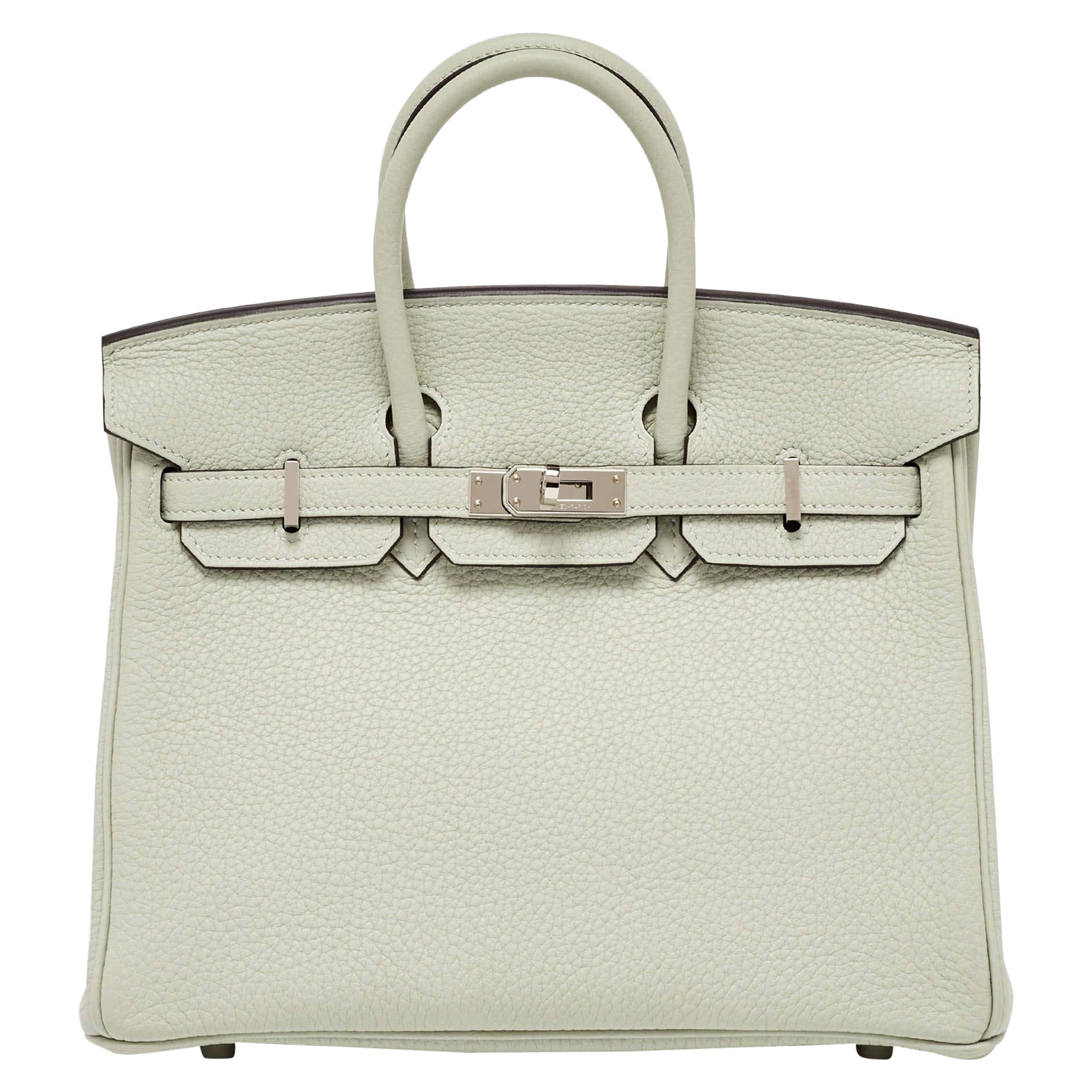Hermès Gris Neve Togo Leather Silver Finish Birkin 25 Bag