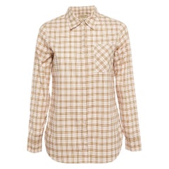 Chemise à carreaux roses Burberry, boutonnée sur le devant S