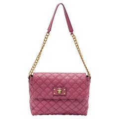 Marc Jacobs Borsa a tracolla singola in pelle trapuntata rosa Day To Night