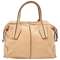 Tod's Beige Leder D Stilvolle Bowlertasche
