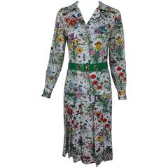 Vintage Gucci top and skirt in the Flora print 1970s 11