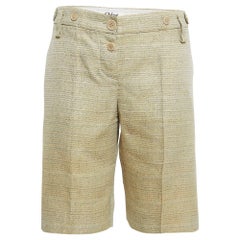 Chloe Beige Patterned Regular Shorts L