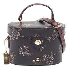 Coach Black Ribbon Bouquet Print Leather Kay Crossbody Bag