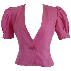 Yves Saint Laurent Variation Pink Bolero Jacket 