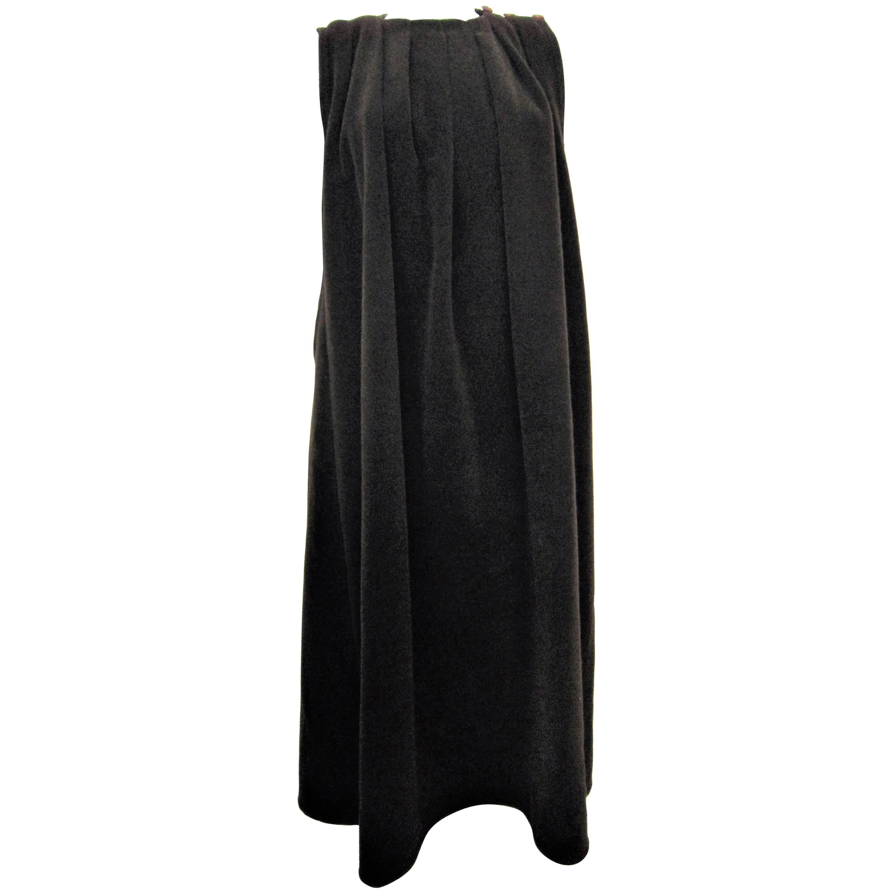 GIORGIO ARMANI brown wool cape For Sale