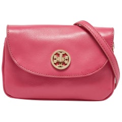 Tory Burch Rosa Leder Robinson Umhängetasche