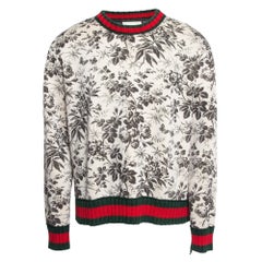 Gucci Brown Floral Print Neoprene Sweatshirt XXXL