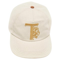 Gorra Tod's de lona de mezcla de algodón color crema