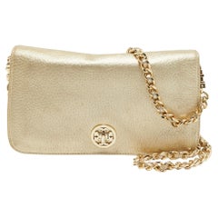Tory Burch Gold Leder Adalyn Kette Clutch
