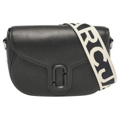 Marc Jacobs Black Leather Large  J Marc Saddle Bag