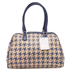 Alviero Martini 1A Classe Sacoche en toile enduite à motif bleu/beige