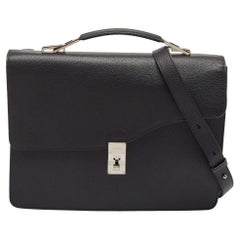 Dior Leather Elite Briefcase noir