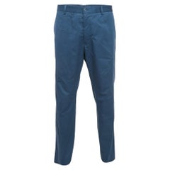 Dolce & Gabbana Blue Cotton Trousers XXXL