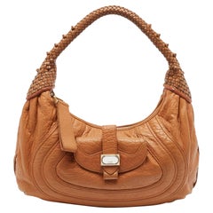 Fendi Brown Leather Spy Moro Hobo