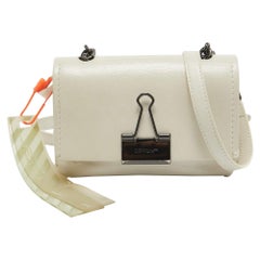 Off-White Sac à main en cuir avec mini-clips en cuir Off-White