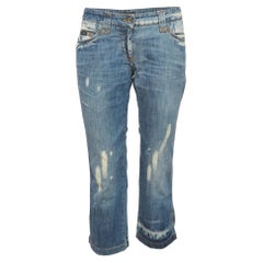 Dolce & Gabbana Blue Bleached Denim Skinny Jeans M Waist 34"