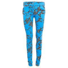 Balenciaga - Jeans skinny in denim stampato blu - Vita 30"