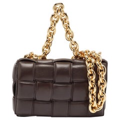 Bottega Veneta Choco Brown Padded Leather Chain Cassette Shoulder Bag