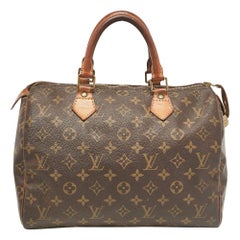 Louis Vuitton Monogrammierte Speedy 30 Tasche aus Segeltuch