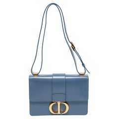 Dior Blue Leather 30 Montaigne Shoulder Bag