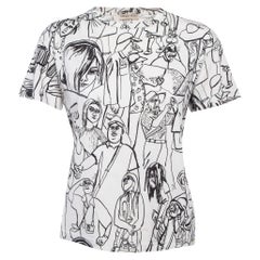 Emilio Pucci White Turisti Fiorentini Print Cotton T-Shirt S