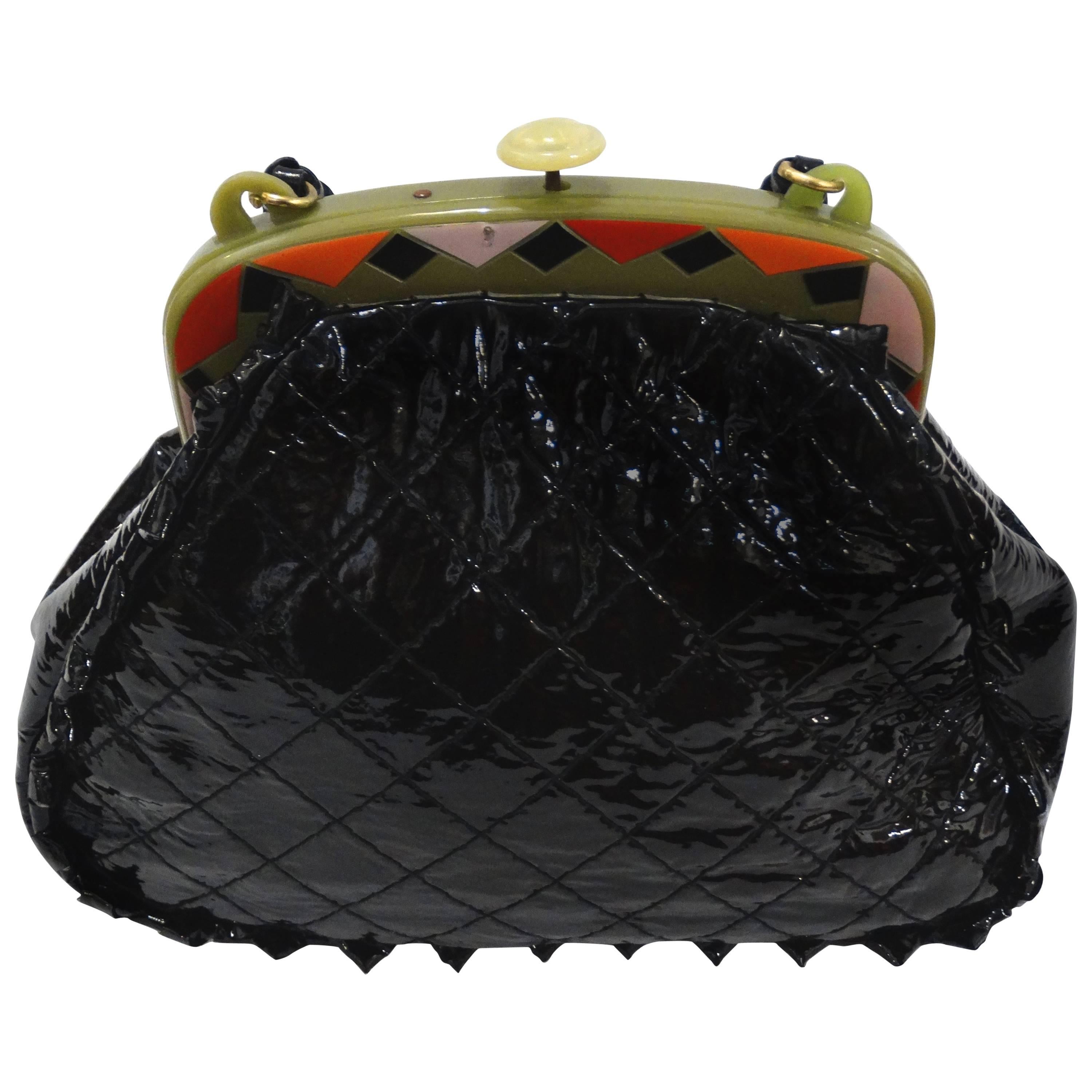 Custom Anthony Luciano Patent Enamel Handbag For Sale