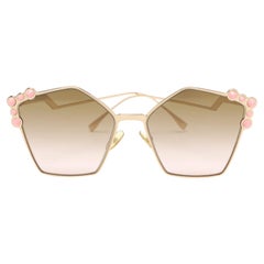 Fendi Brown/Pink Gradient FF 0261/S Spike Can Eye Geometric Sunglasses
