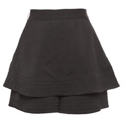 Maje Black Linen Blend Skort L
