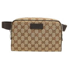 Gucci Beige/Brown GG Canvas and Leather Belt Bag
