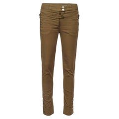 Alexander McQueen Khaki Green Button Detail Pants S