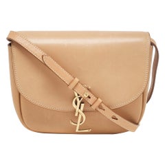Saint Laurent Borsa a tracolla Kaia in pelle marrone