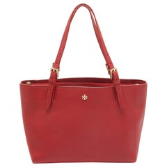 Tory Burch Red Leather Medium York Buckle Tote