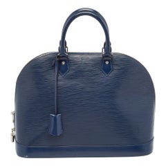 Louis Vuitton Bleu Marine Epi Leather Alma GM Bag
