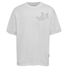 T-shirt Kenzo blanc imprimé tigre en coton tricoté XL