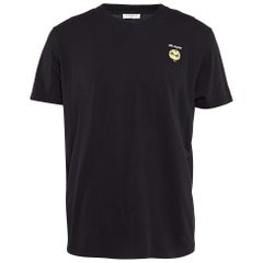 Sandro Black Knit Applique Detail Crew Neck T-Shirt XL