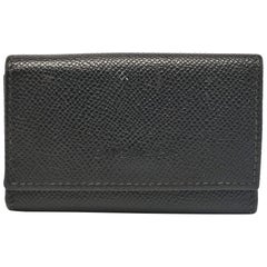 Bvlgari Black Leather Flap Key Holder
