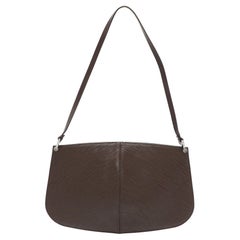 Louis Vuitton Moka Epi Leather Demi Lune Pochette Bag