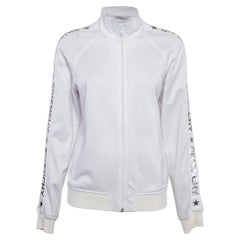 Givenchy Chaqueta de punto blanca con logotipo metálico L
