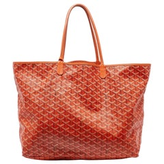 Goyard Orange Goyardine Coated Canvas and Leather Saint Louis GM Tote