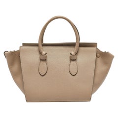 Celine Mini Tie Tote in pelle beige