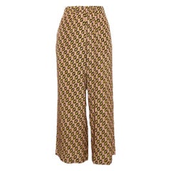 Weekend Max Mara Pantalones de seda estampados rosa S